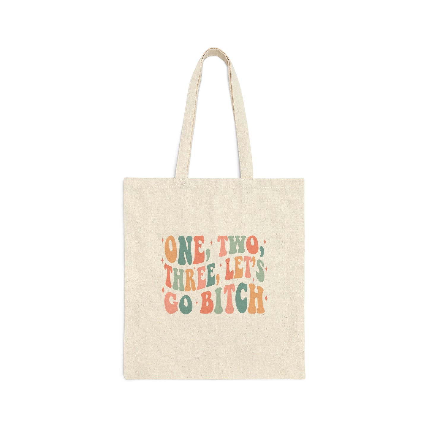 1 2 3 Let's Go B! Cotton Canvas Tote Bag