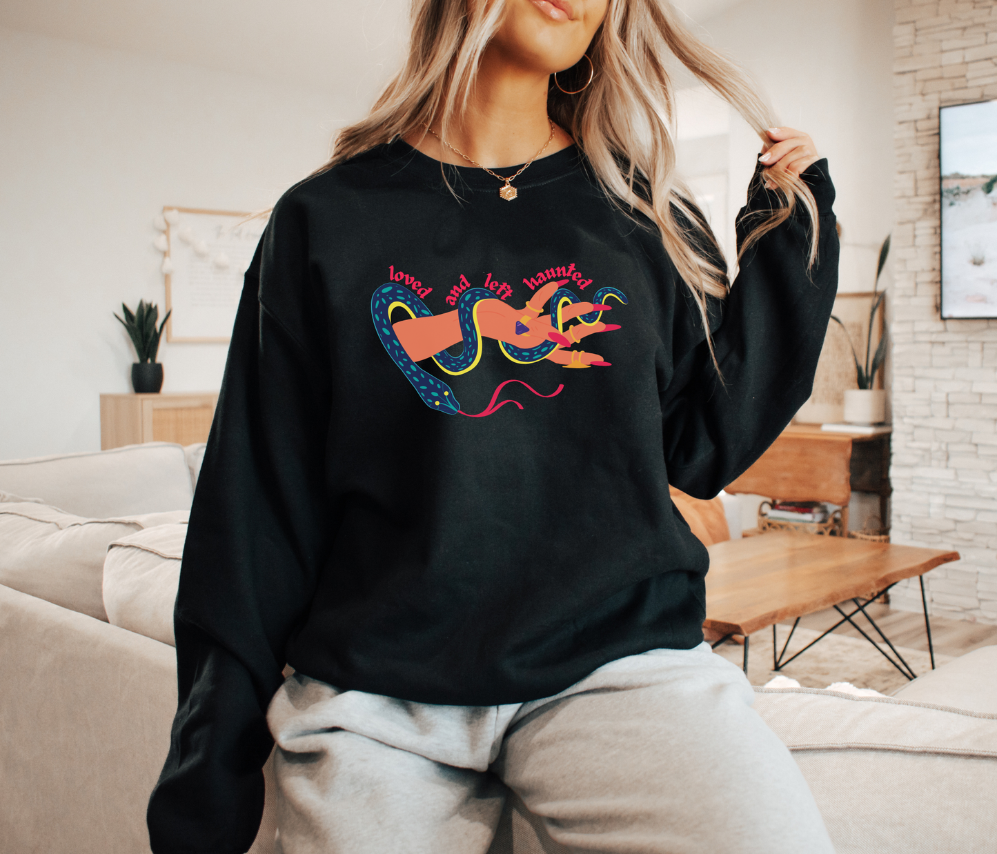 Loved and Left Haunted Crewneck Sweatshirt